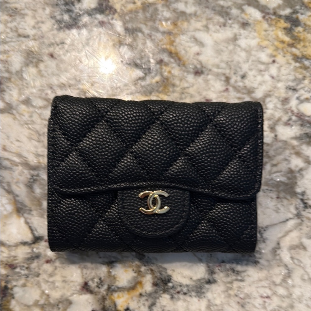 Designer Black Quilted Leather Wallet